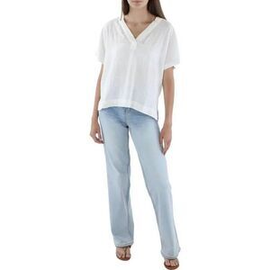 Marine Layer Sheer Lightweight Bali White Shadow Stripe Tunic Women's Large